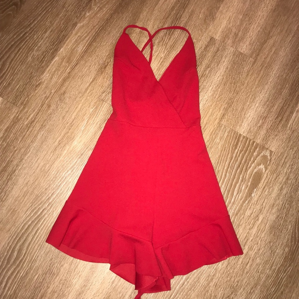Never worn red romper